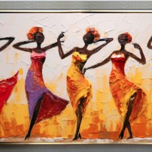 Africa si splendoriele ei, Tablouri moderne abstract pictat manual Tablou dansatori