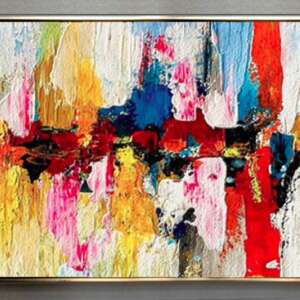 Radiant, tablouri abstracte living, Tablou pictat manual ulei pe panza